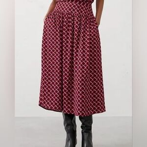 Banana Republic Dropped Waist Midi Skirt
